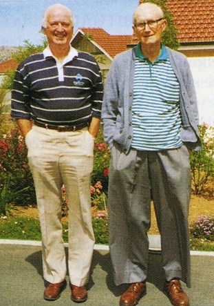 Alistair Morrison (right) with Harvey Lade (left) in 1994.